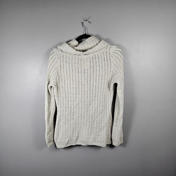 Banana Republic Sweater Women's Size S Light Grey Wool Alpaca Blend Cowl Neck - Picture 2 of 8